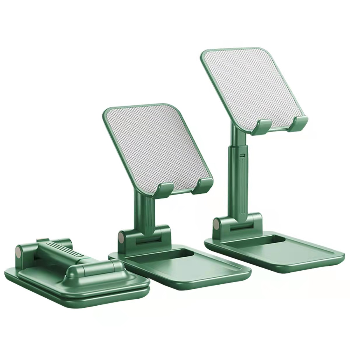 [Buy 1 Get 1 Free]Portable foldable adjustable Mobile phone stand Tablet Holder Folding phone stand Simple and convenient with good quality Green and White colour