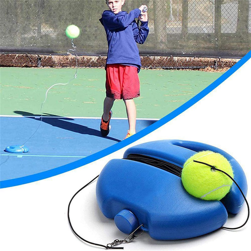 Portable Solo Tennis Trainer Training Practice Rebound Balls Back Base Tool With Ball Set