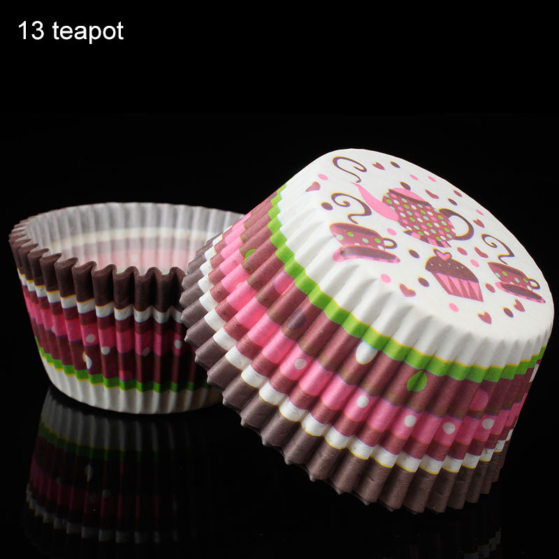 SHOOTHE 100Pcs  Baking Cup Cake Paper Cups Muffin Cases Kitchen Accessories  Cake Mold Anti-oil Cake Decorating Tools