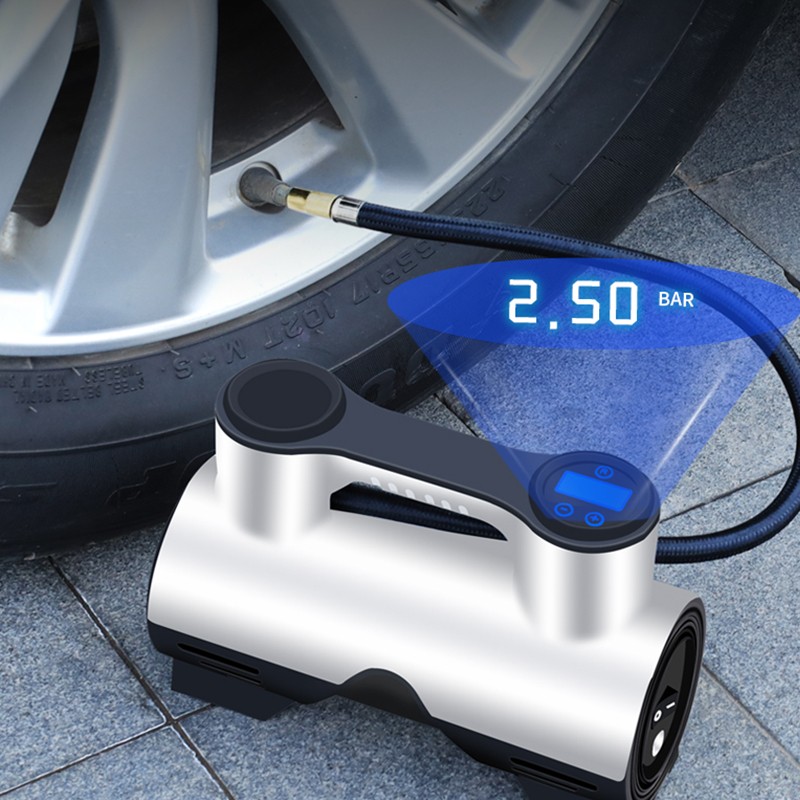 HESTIA Portable Air Compressor Battery Car Tyre Air Pump Inflator Motorcycle Bicyle Tire Inflatable Digital Portable Electric Pump for Car, Motorcycle, Scooter, Bike